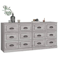 Credenze 2 pz Grigio Sonoma in Legno Multistrato 3185285