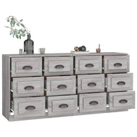 Credenze 2 pz Grigio Sonoma in Legno Multistrato 3185285