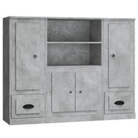 Credenze 3 pz Grigio Cemento in Legno Multistrato 3185315