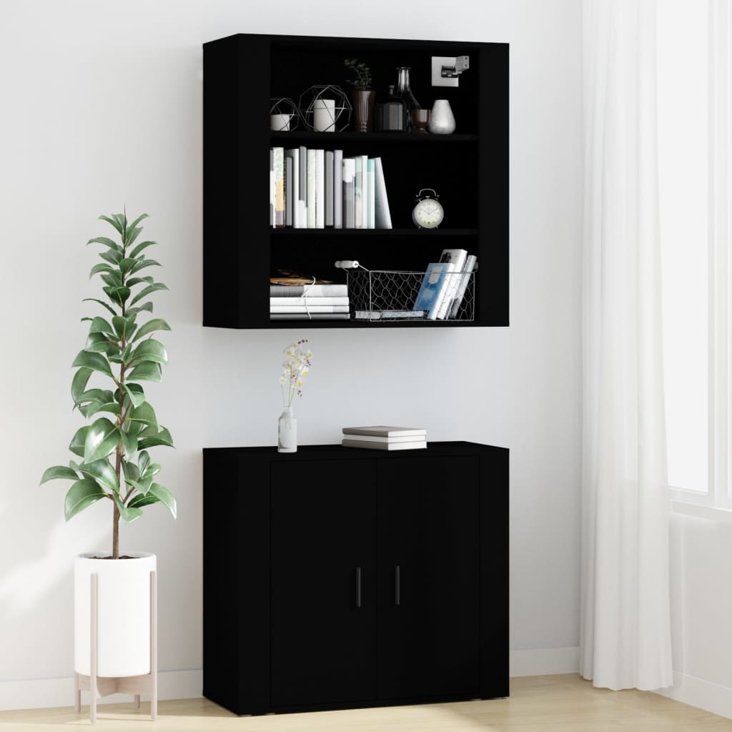 Credenza Nera in Legno Multistratocod mxl 125685