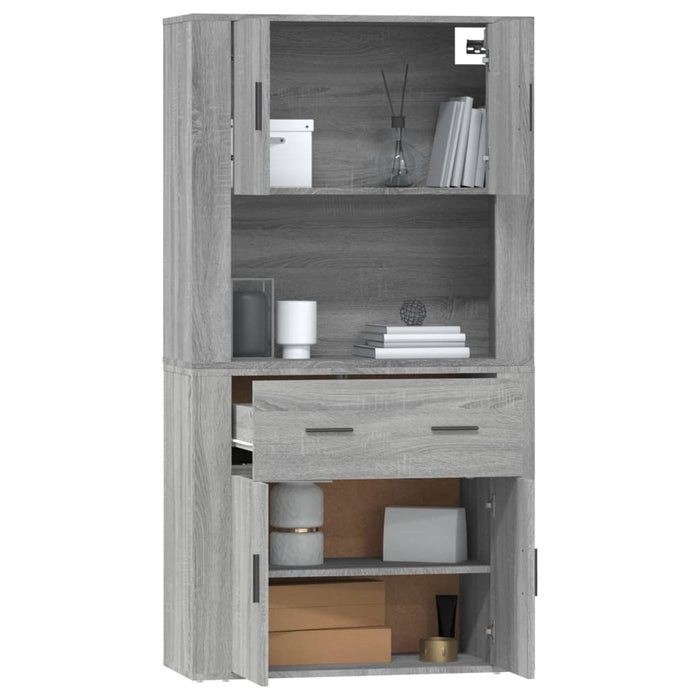 Credenza Grigio Sonoma in Legno Multistrato 3185373