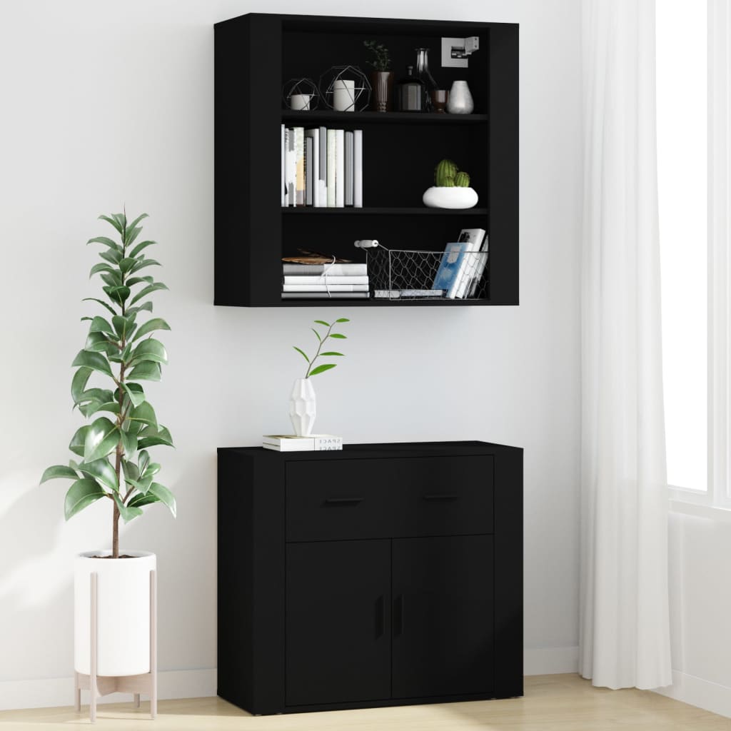 Credenza Nera in Legno Multistrato 3185376