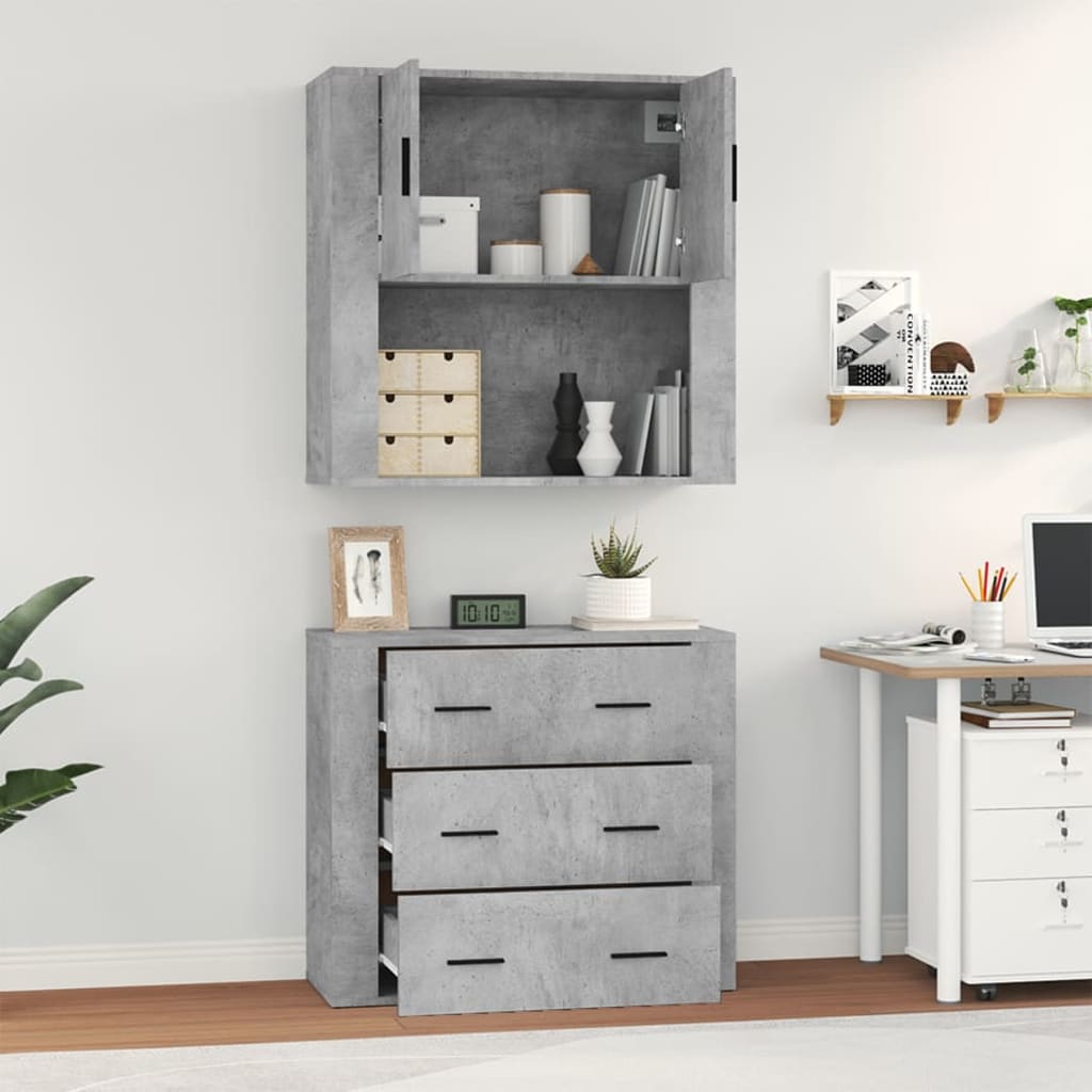 Credenza Grigio Cemento in Legno Multistrato 3185387