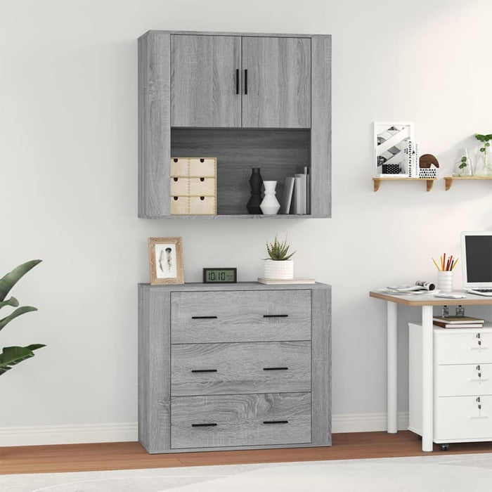 Credenza Grigio Sonoma in Legno Multistrato 3185389