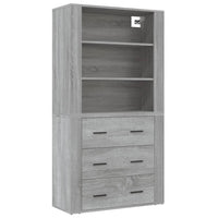 Credenza Grigio Sonoma in Legno Multistrato 3185397