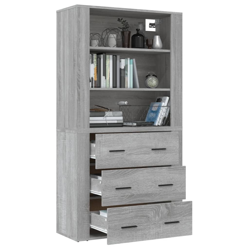 Credenza Grigio Sonoma in Legno Multistrato 3185397