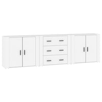 Credenze 3 pz Bianco in Legno Multistratocod mxl 101302