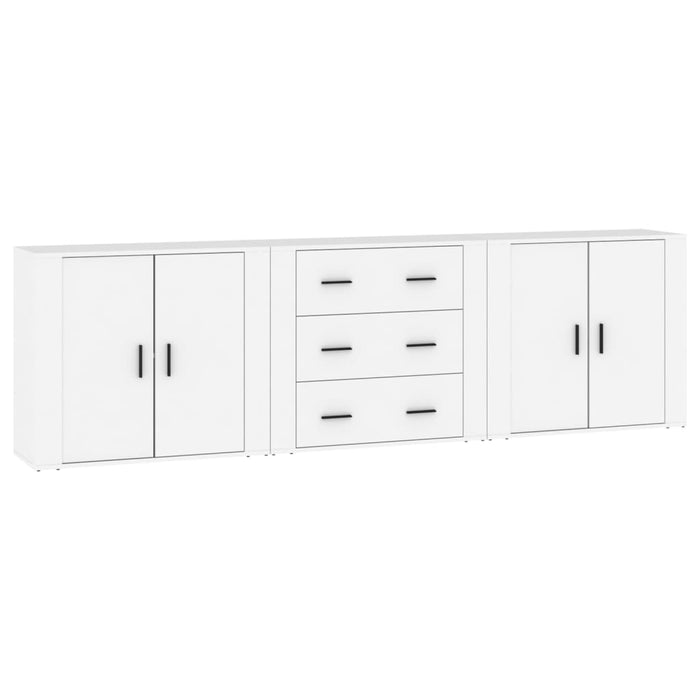 Credenze 3 pz Bianco in Legno Multistratocod mxl 101302