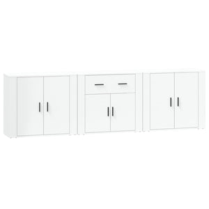 Credenze 3 pz Bianco in Legno Multistrato 3185415