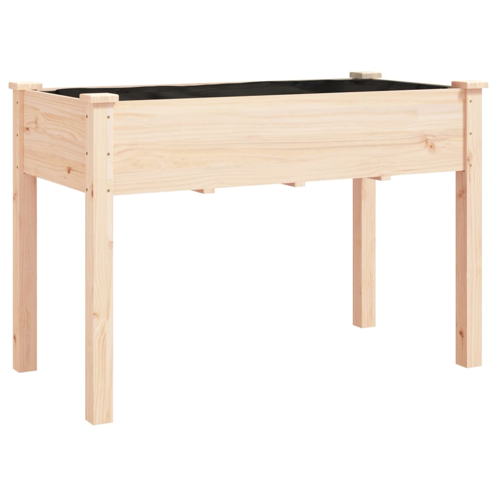 Fioriera con Fodera 118x59x76 cm Legno Massello di Abete 364233