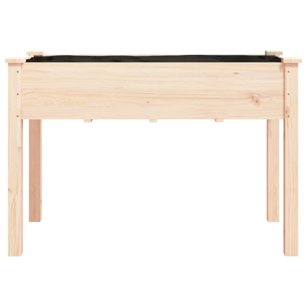 Fioriera con Fodera 118x59x76 cm Legno Massello di Abete 364233