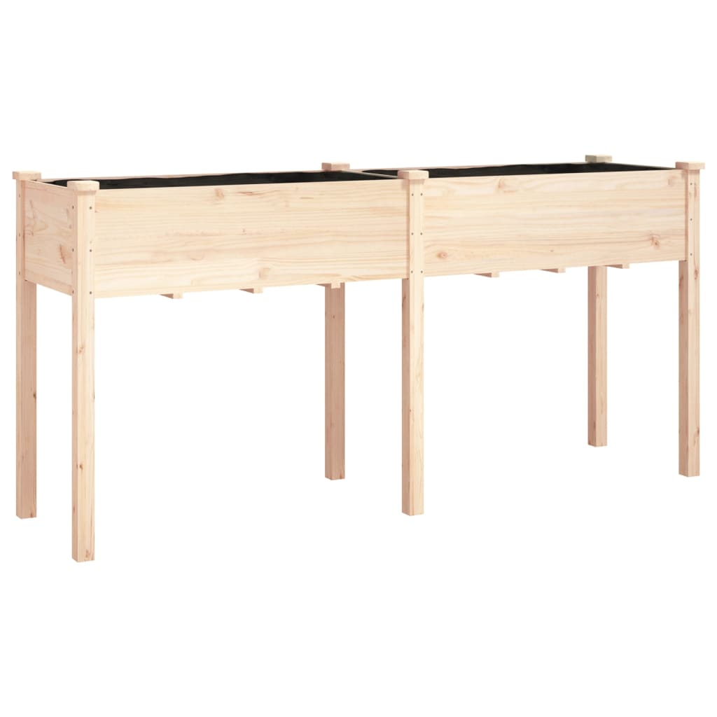 Fioriera con Fodera 161x45x76 cm Legno Massello di Abete 364236