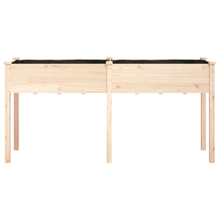 Fioriera con Fodera 161x45x76 cm Legno Massello di Abete 364236