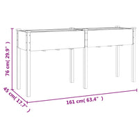 Fioriera con Fodera 161x45x76 cm Legno Massello di Abete 364236