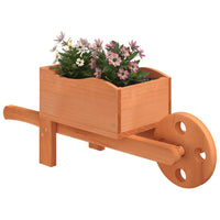 Fioriere a Carriola 2 pz 47x15x19 cm Legno Massello di Abetecod mxl 129475