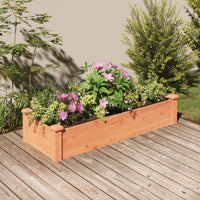 Fioriera Giardino Fodera Marrone 120x45x25cm Massello Abetecod mxl 106235