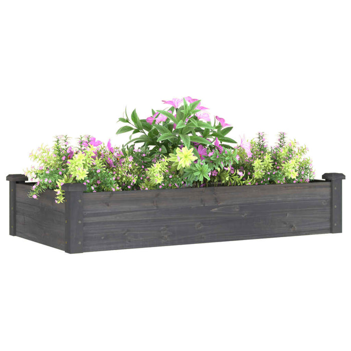 Fioriera Giardino con Fodera Grigia 120x60x25cm Massello Abetecod mxl 106277