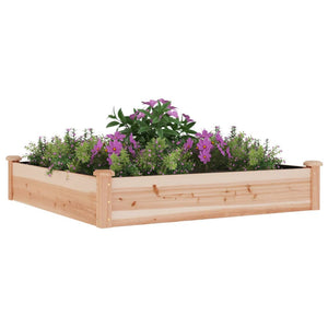 Fioriera Rialzata Giardino Fodera 120x120x25cm Massello Abete 364292