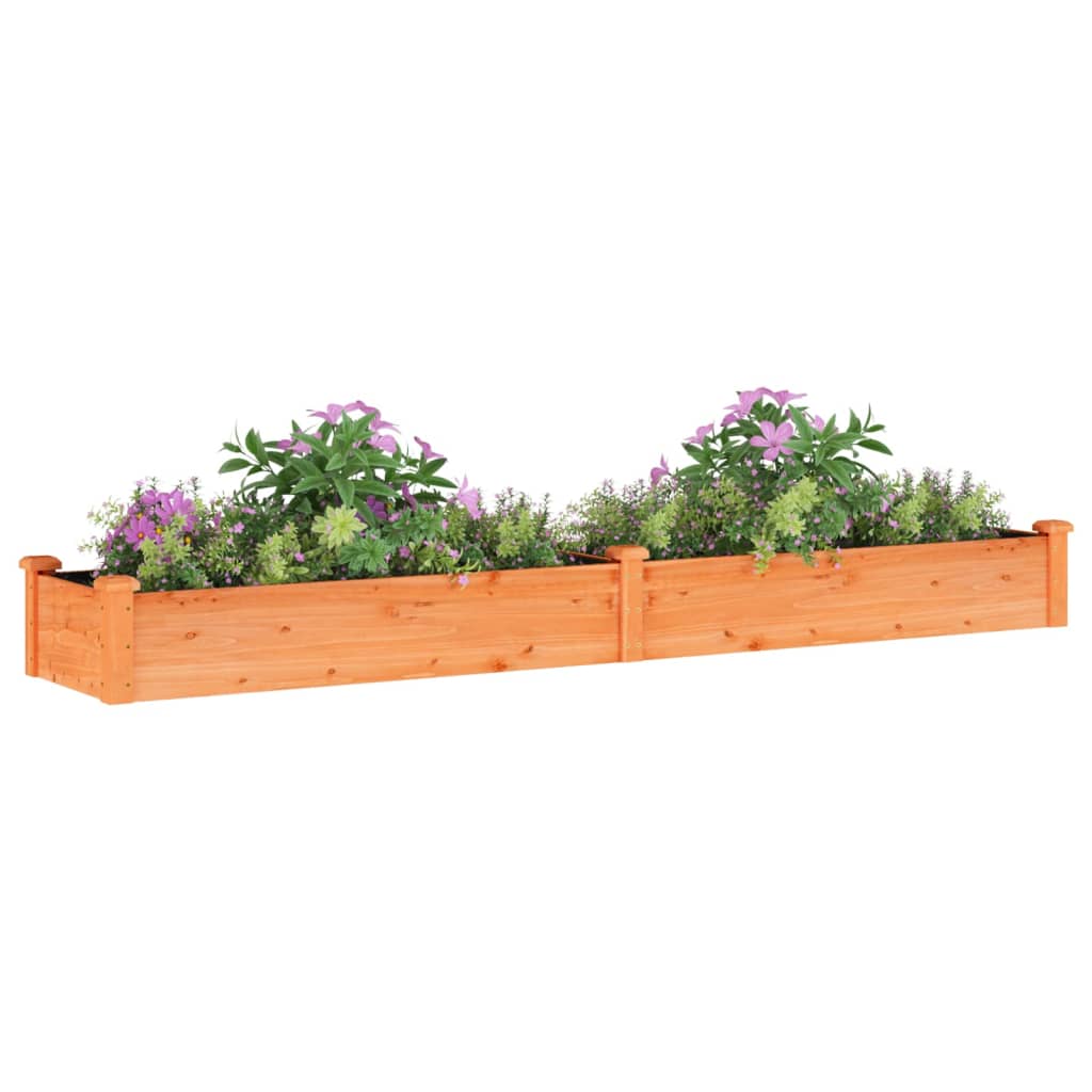 Fioriera Giardino Fodera Marrone 240x45x25 cm Massello Abetecod mxl 129194