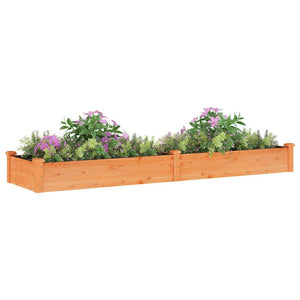 Fioriera Giardino con Fodera Marrone 240x60x25cm Massello Abetecod mxl 80143