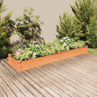 Fioriera Giardino con Fodera Marrone 240x60x25cm Massello Abete 364299