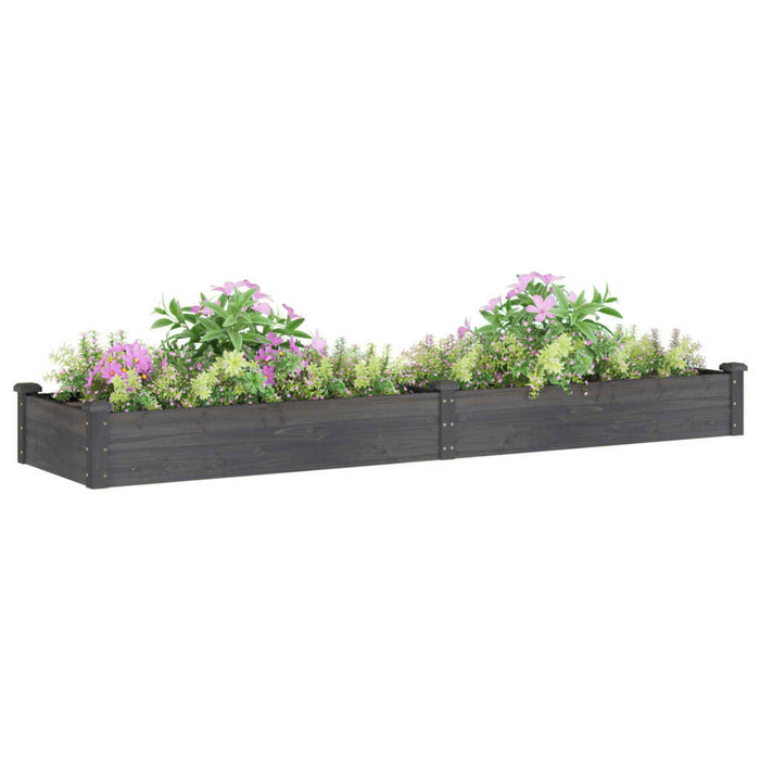 Fioriera Giardino con Fodera Grigia 240x60x25 cm Massello Abetecod mxl 114012