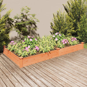 Fioriera da Giardino Fodera Marrone 240x120x25cm Massello Abetecod mxl 103916