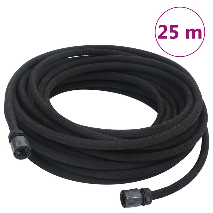 Tubo di Irrigazione da Giardino Nero 0,6" 25 m in Gomma 154504