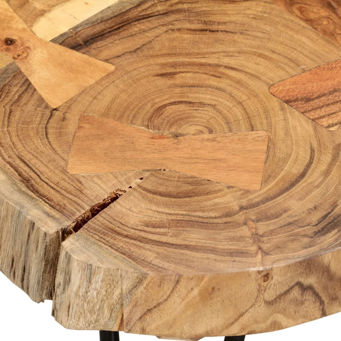 Tavolino 36 cm 4 Tronchi in Legno Massello di Acacia 353301