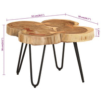 Tavolino 36 cm 4 Tronchi in Legno Massello di Acacia 353301