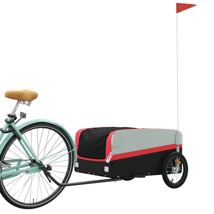 Rimorchio da Bici Nero e Rosso 45 kg in Ferrocod mxl 132615