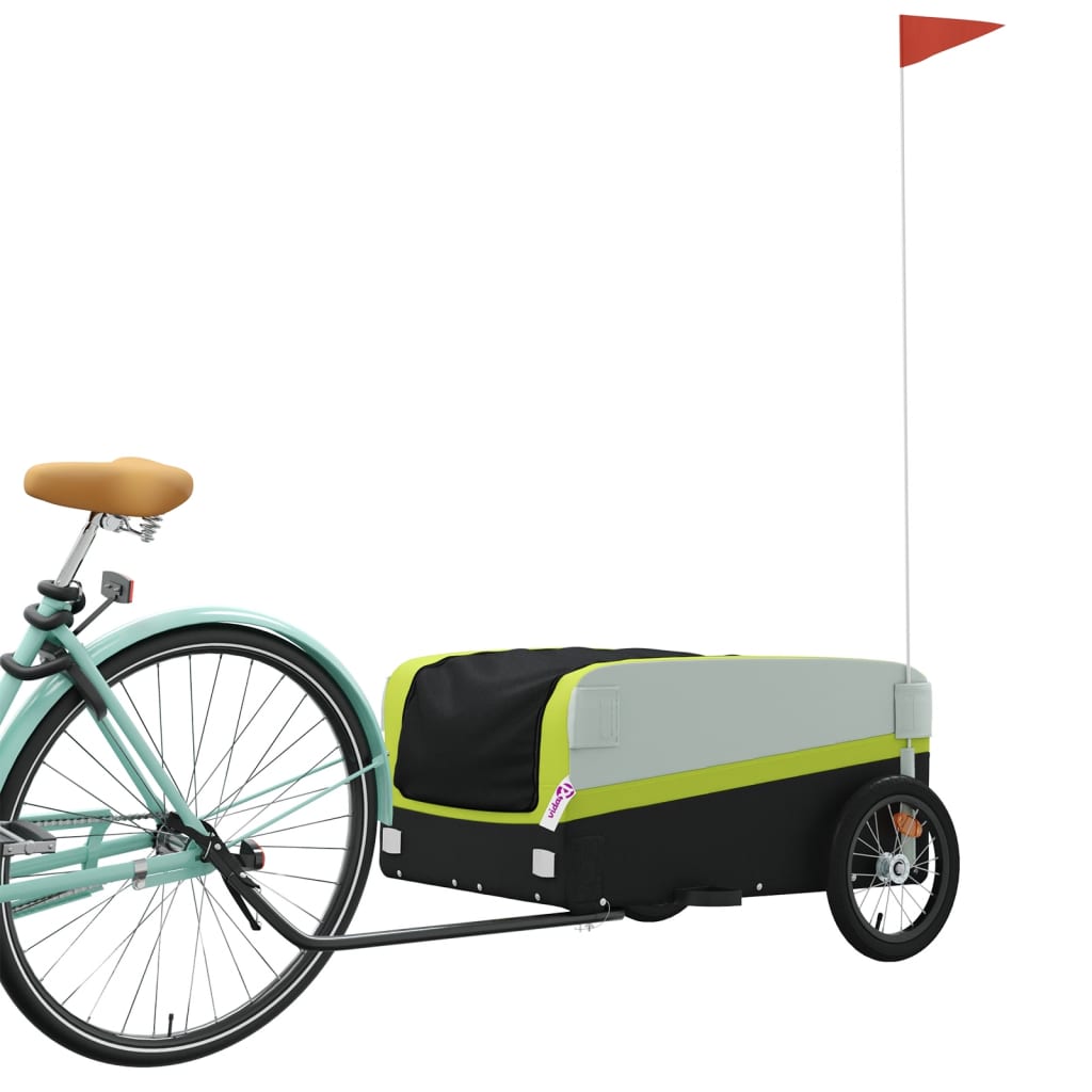 Rimorchio da Bici Nero e Verde 45 kg in Ferrocod mxl 108640