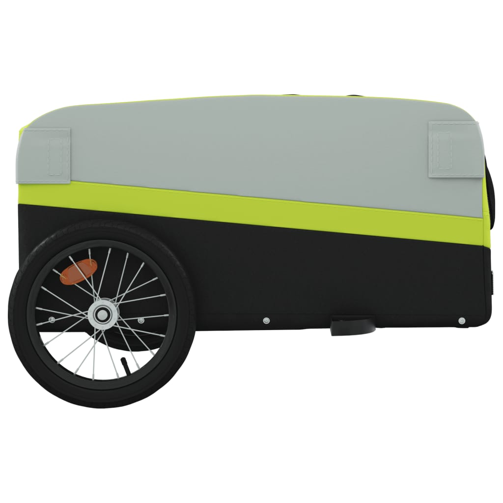 Rimorchio da Bici Nero e Verde 45 kg in Ferro 94046