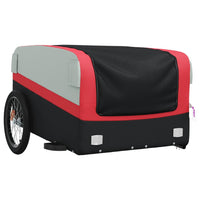 Rimorchio da Bici Nero e Rosso 45 kg in Ferro 94048