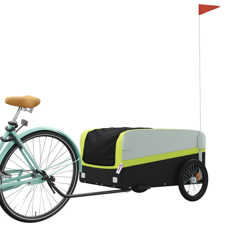 Rimorchio da Bici Nero e Verde 45 kg in Ferrocod mxl 84028