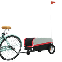 Rimorchio da Bici Nero e Rosso 30 kg in Ferro 94055