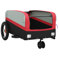 Rimorchio da Bici Nero e Rosso 30 kg in Ferro 94055