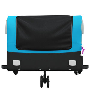 Rimorchio da Bici Nero e Blu 45 kg in Ferro 94065