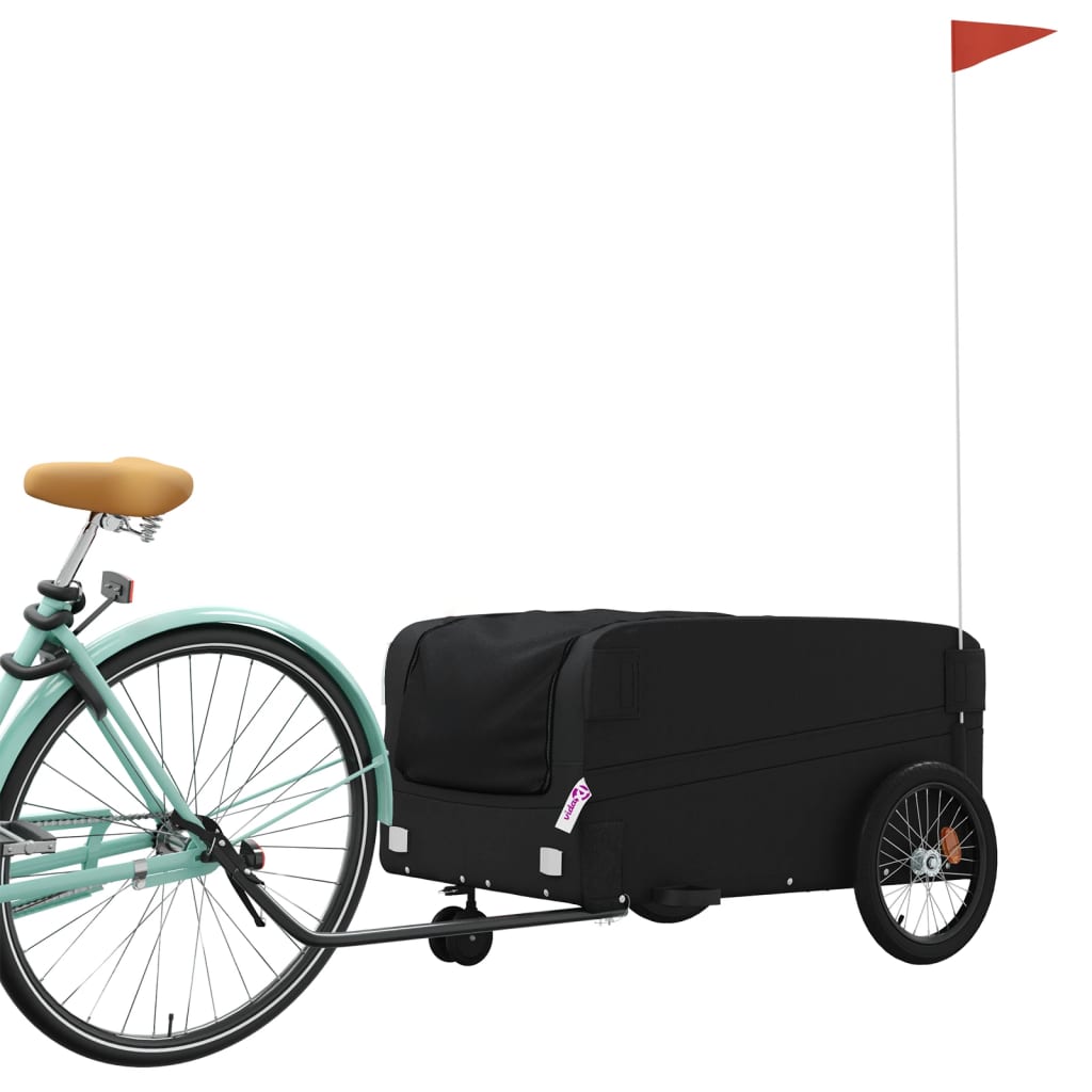 Rimorchio da Bici Nero 45 kg in Ferro 94066