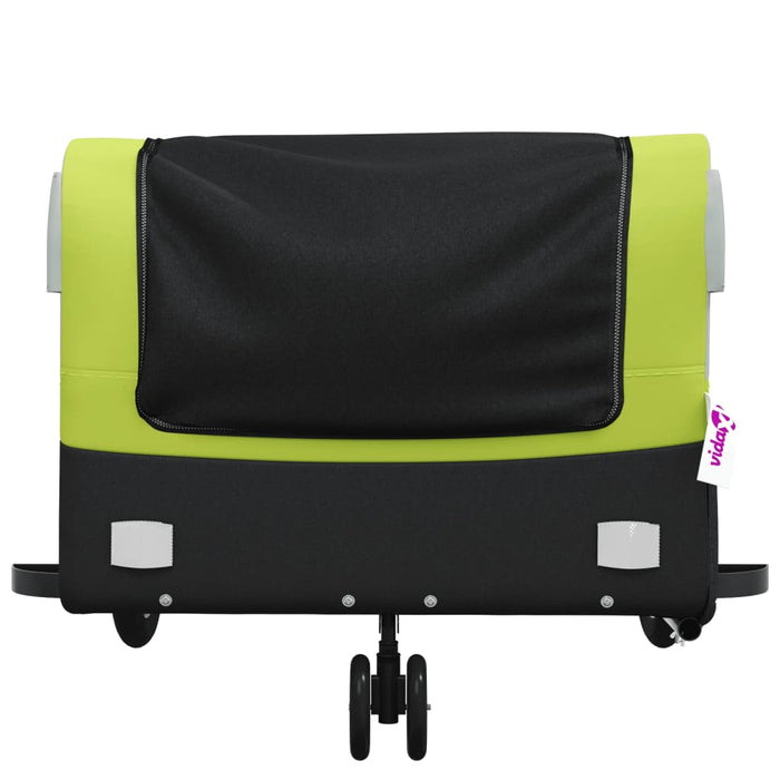 Rimorchio da Bici Nero e Verde 45 kg in Ferro 94067