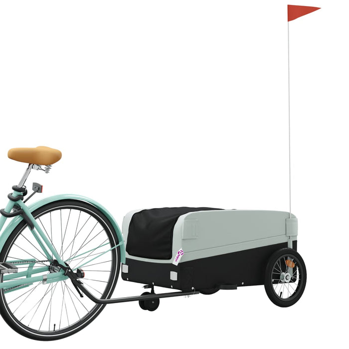 Rimorchio da Bici Nero e Grigio 45 kg in Ferrocod mxl 91137