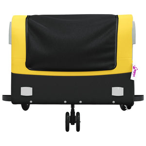 Rimorchio da Bici Nero e Giallo 45 kg in Ferro 94071