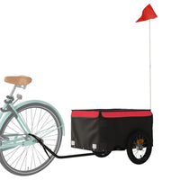 Rimorchio da Bici Nero e Rosso 30 kg in Ferro 94076