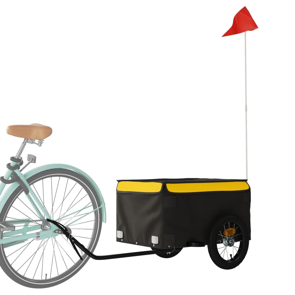 Rimorchio da Bici Nero e Giallo 30 kg in Ferrocod mxl 94228