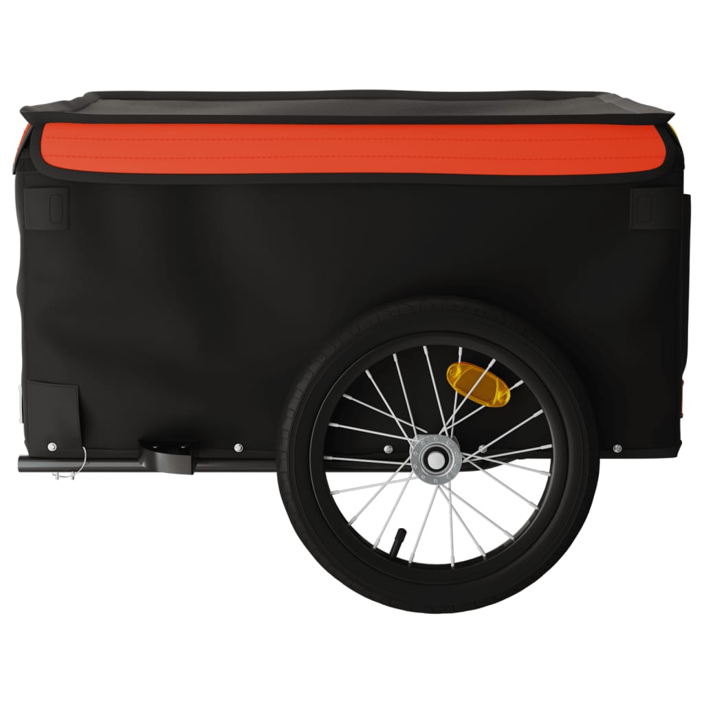 Rimorchio da Bici Nero e Arancione 45 kg in Ferro 94082