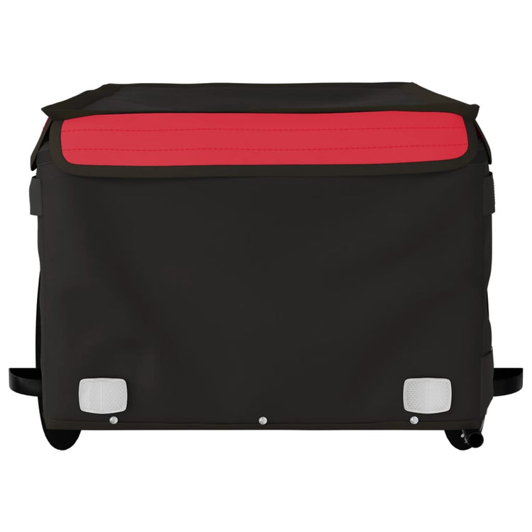 Rimorchio da Bici Nero e Rosso 45 kg in Ferro 94083