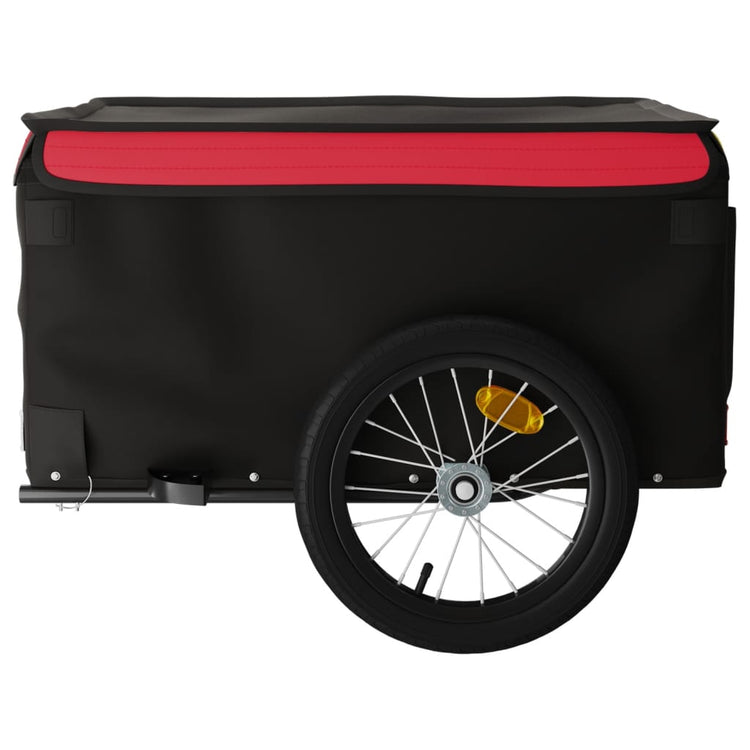 Rimorchio da Bici Nero e Rosso 45 kg in Ferro 94083