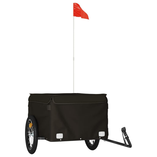 Rimorchio da Bici da Carico Nero 45 kg in Ferro 94087