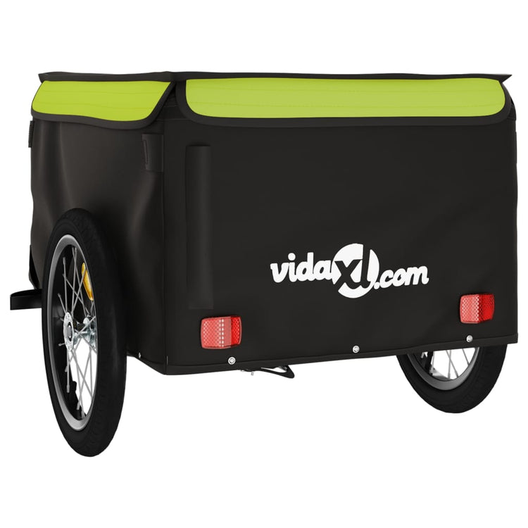 Rimorchio da Bici Nero e Verde 45 kg in Ferro 94088