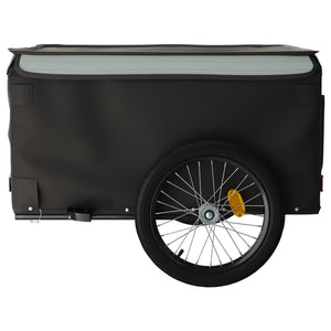 Rimorchio da Bici da Carico Nero e Grigio 45 kg in Ferro 94091